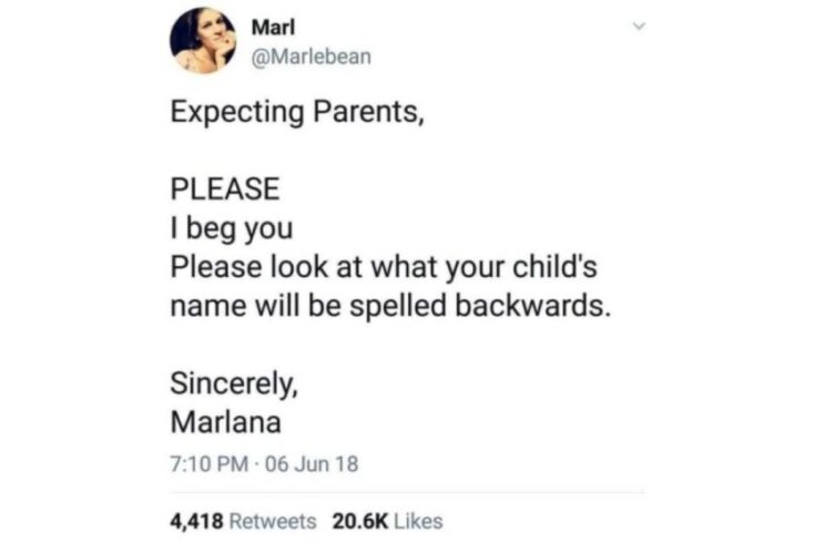 Caution Naming Kids funny meme says spell it both ways from Marlana
