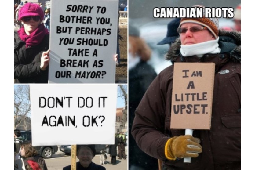 Canadian Riots funny image