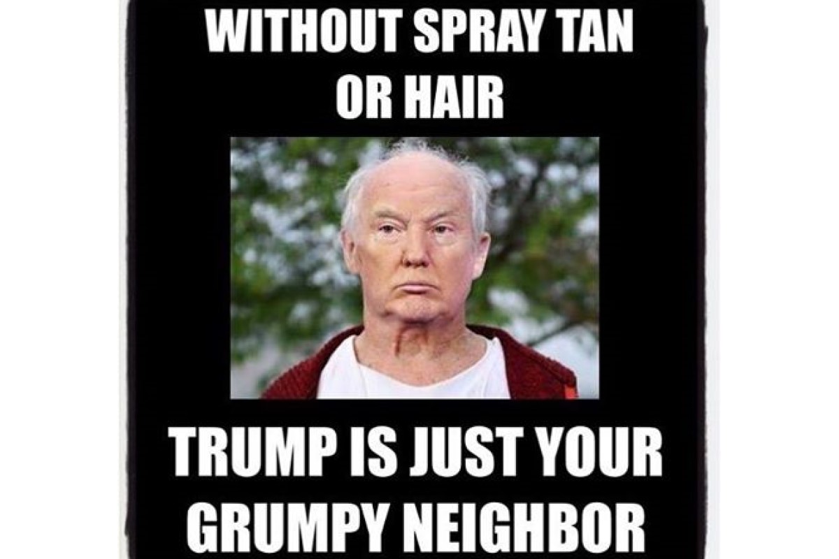 Grumpy neighbor Trump image