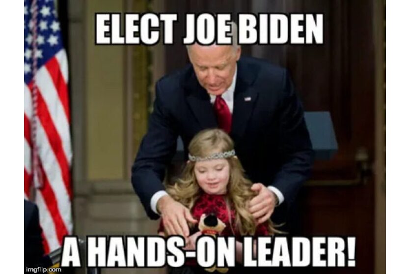 Joe Biden: A hands on leader funny image