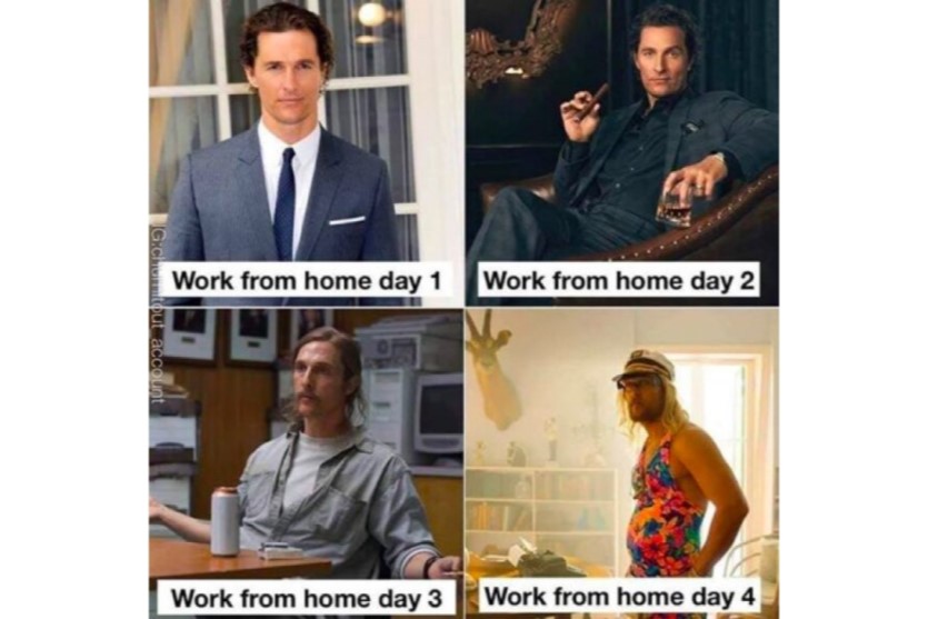 Home Working funny image