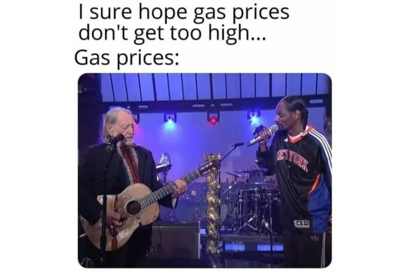 gas prices high like willie and snoop funny image