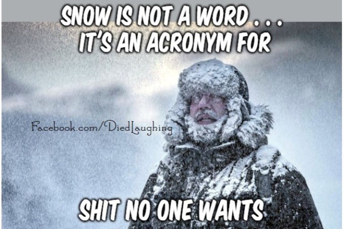 Snow is not a word funny image