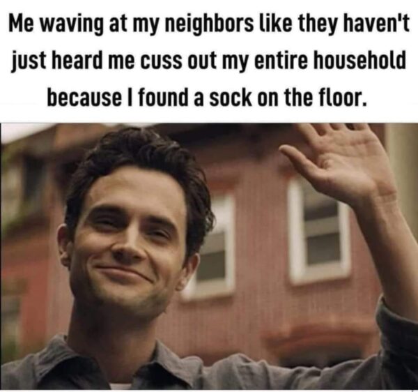 Awkward with neighbors meme
