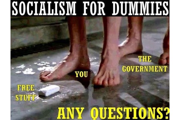 Socialism for dummies image meme - dropping the soap