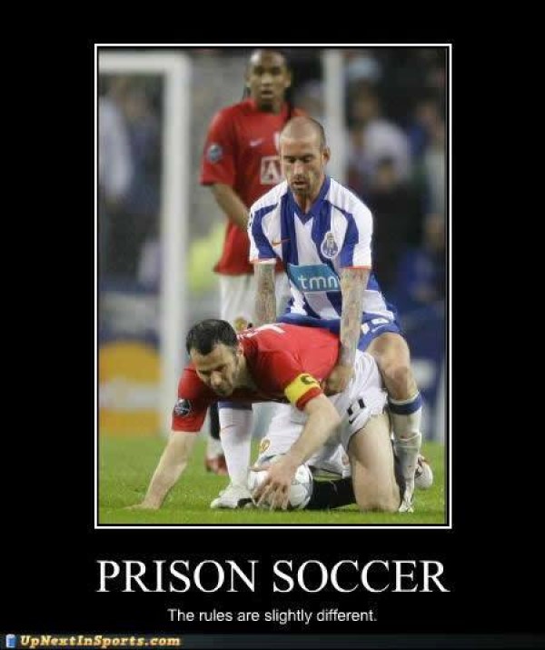 funny prison soccer image