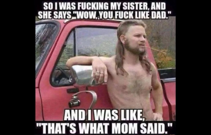 rednecks keep it in the family meme