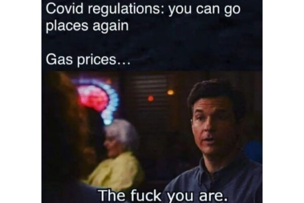 funny post covid gas prices meme