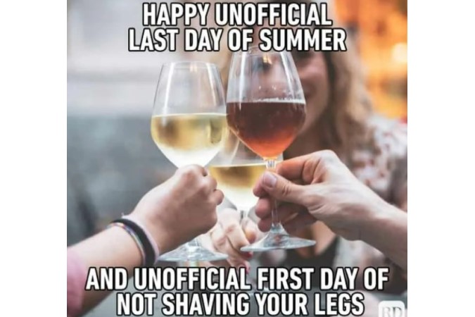 funny labor day meme leg shaving