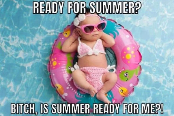 funny baby are you ready for summer image