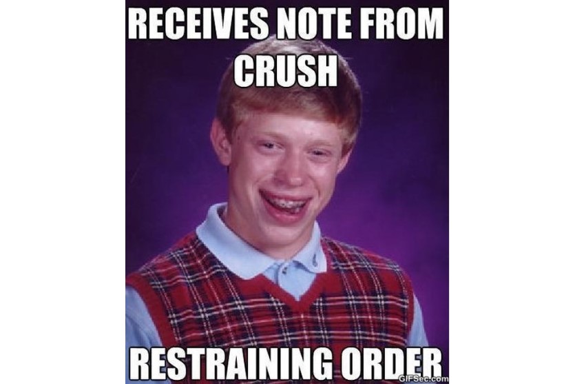 Bad Luck Brian get a Note from his crush funny image