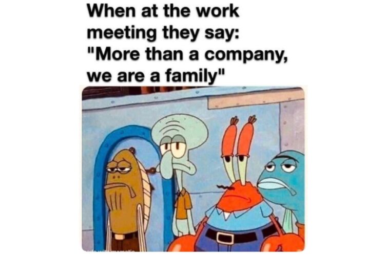 Work Family sponge bob meme