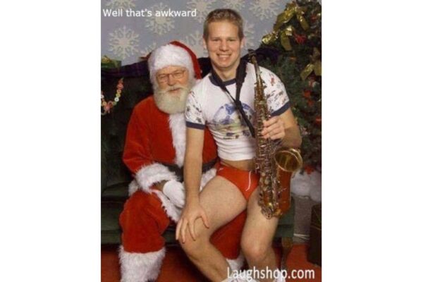 awkward with santa image