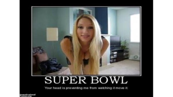 funny super bowl distraction blonde image