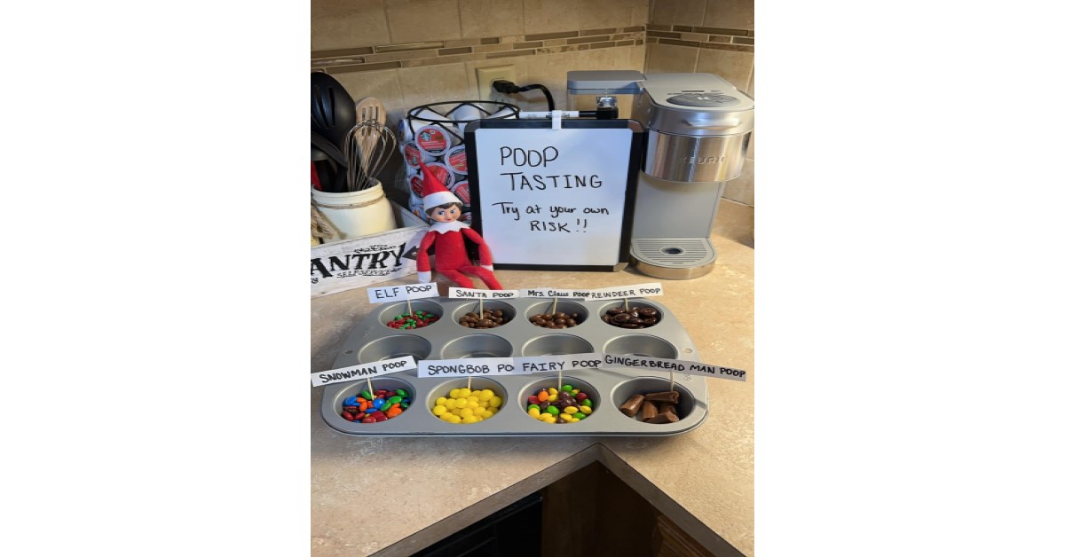 elf on the shelf image christmas poop tasting