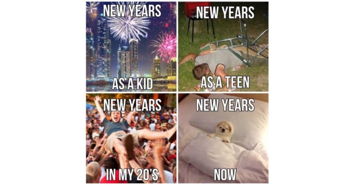 Funny New Years Aging - while aging image