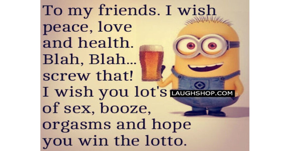 New Year's Toast funny minion image