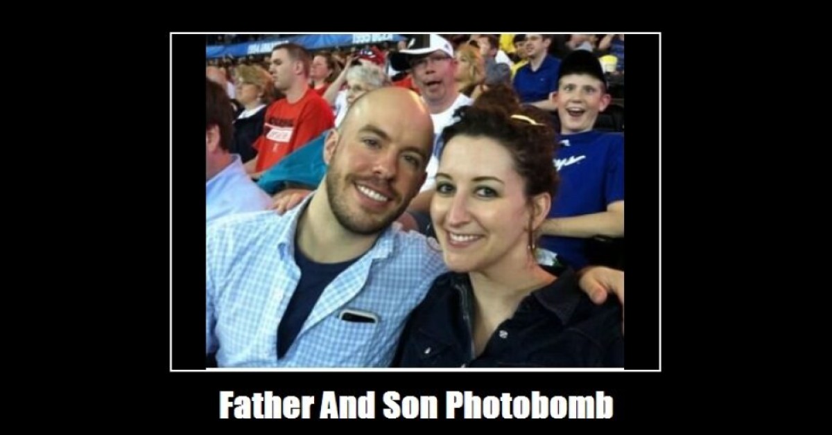 Father And Son Photobomb picture