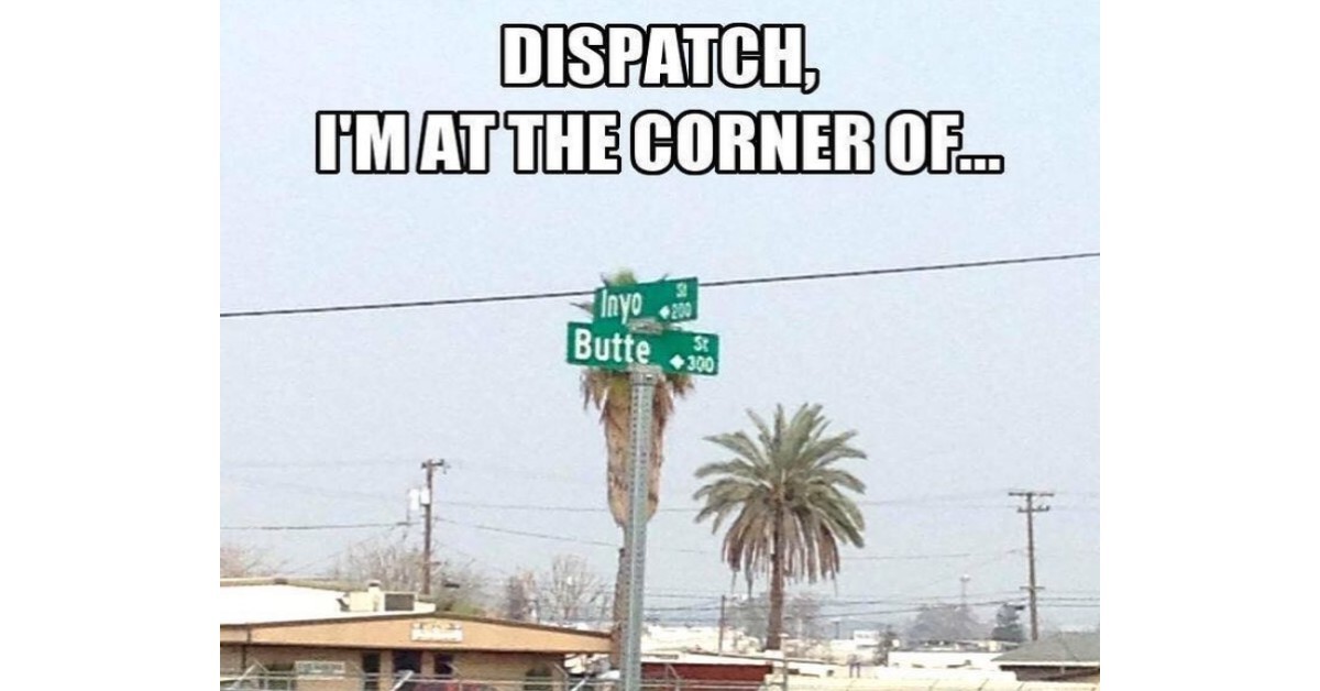 inyo butte funny crossroad sign