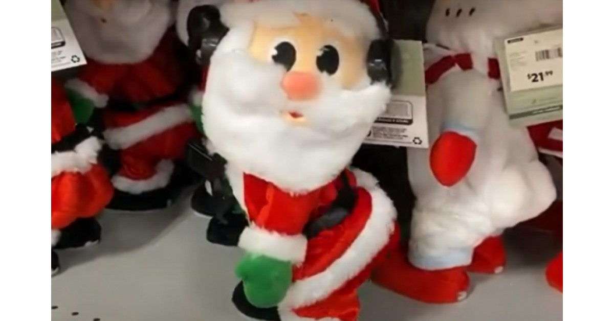 twerking santa at walmart funny video